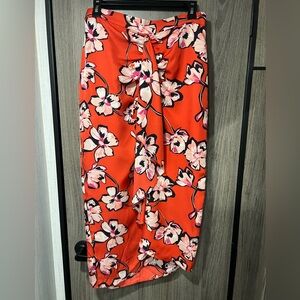 Lewit Silk Flower Print Skirt